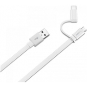 Datakabel Huawei 2 in 1 USB-C/Micro-USB 150 CM - Wit