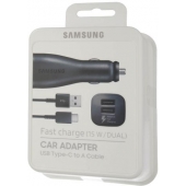 Auto Snellader Samsung USB-C 2 Ampere 100 CM - Origineel - Zwart