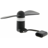 Mini Fan Lightning Micro-USB Zwart