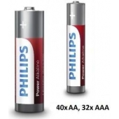Philips alkaline batterijen - 72-pack - 40 AA + 32 AAA